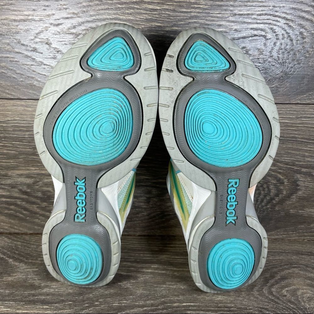 Reebok Women's White Teal Athletic Shoes - Picture 7 of 8